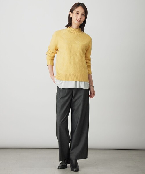 J.PRESS Ladies(J.プレス レディス)の「シャンブレー2wayストレッチ ワイド ストレート パンツ(その他パンツ・レディース・ライトグレー系/グレー系・S/XS)」の17枚目の写真