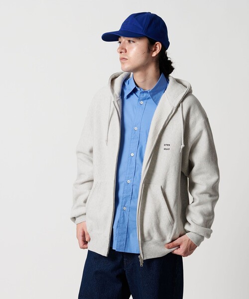 CITEN（シテン）の「＜CITEN＞ジップアップスウェットフーディー（パーカー・メンズ・ライトグレー/イエロー/ダークグレー・M/L）」の2枚目の写真