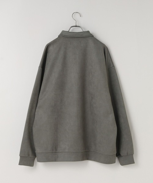 LOWRYS FARM（ローリーズファーム）の「【LFM(U)】スウェードライクＨＺＩＰポロ　 593465（Tシャツ/カットソー・メンズ・ブラウン/グレー/チャコールグレー・MEDIUM/LARGE）」の4枚目の写真