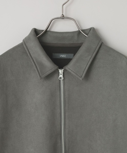 LOWRYS FARM（ローリーズファーム）の「【LFM(U)】スウェードライクＨＺＩＰポロ　 593465（Tシャツ/カットソー・メンズ・ブラウン/グレー/チャコールグレー・MEDIUM/LARGE）」の5枚目の写真