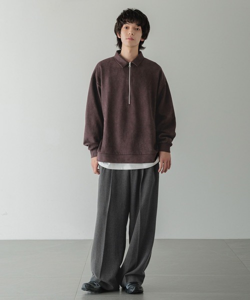 LOWRYS FARM（ローリーズファーム）の「【LFM(U)】スウェードライクＨＺＩＰポロ　 593465（Tシャツ/カットソー・メンズ・ブラウン/グレー/チャコールグレー・MEDIUM/LARGE）」の20枚目の写真