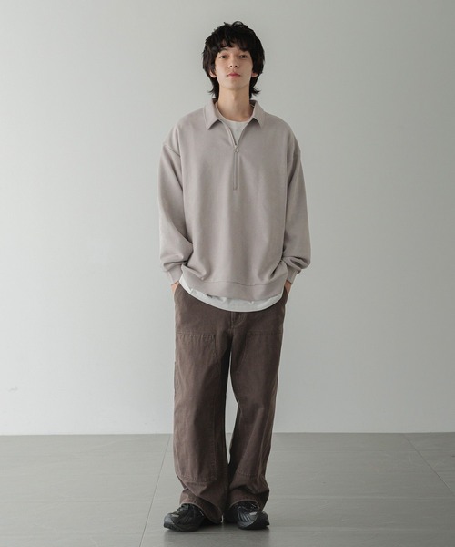 LOWRYS FARM（ローリーズファーム）の「【LFM(U)】スウェードライクＨＺＩＰポロ　 593465（Tシャツ/カットソー・メンズ・ブラウン/グレー/チャコールグレー・MEDIUM/LARGE）」の15枚目の写真