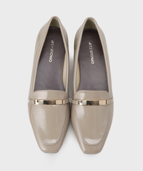 OPAQUE.CLIP（オペークドットクリップ）の「【抗菌防臭加工】メタルバーエナメルローファーシューズ（パンプス・レディース・ブラック/ベージュ・02/03）」の7枚目の写真