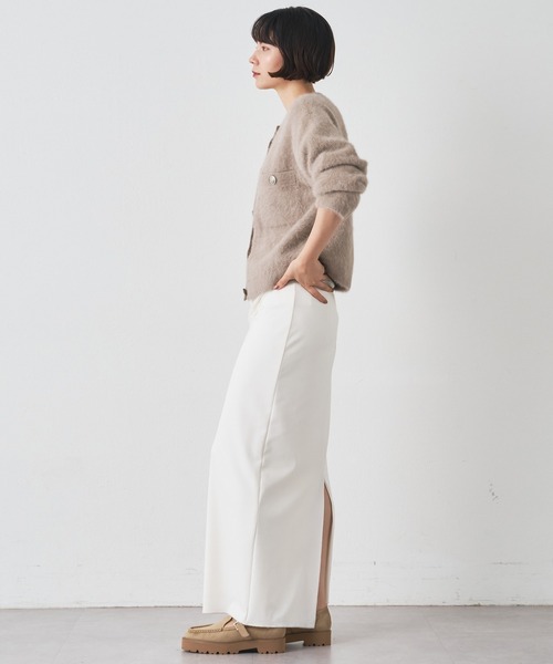 Whim Gazette（ウィムガゼット）の「ファーボタンジャケット（カーディガン/ボレロ・レディース・ブラウン/グレー/ベージュ/ブラック/ネイビー・FREE）」の9枚目の写真