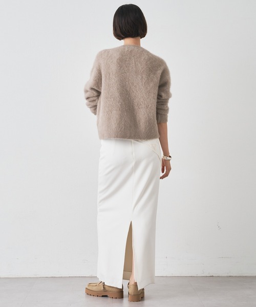 Whim Gazette（ウィムガゼット）の「ファーボタンジャケット（カーディガン/ボレロ・レディース・ブラウン/グレー/ベージュ/ブラック/ネイビー・FREE）」の12枚目の写真