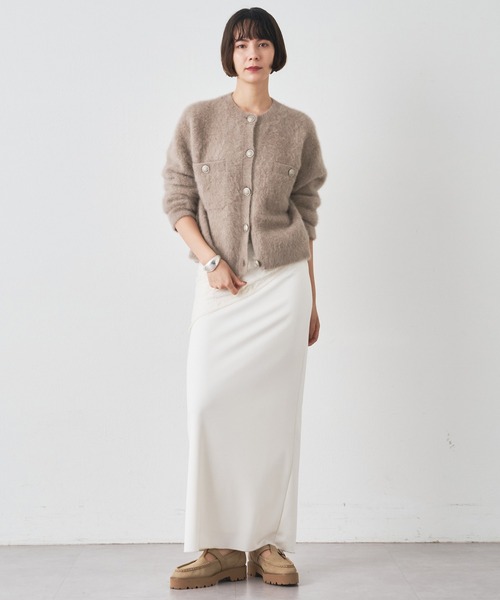 Whim Gazette（ウィムガゼット）の「ファーボタンジャケット（カーディガン/ボレロ・レディース・ブラウン/グレー/ベージュ/ブラック/ネイビー・FREE）」の15枚目の写真