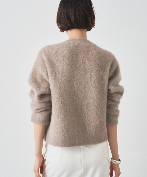 Whim Gazette（ウィムガゼット）の「ファーボタンジャケット（カーディガン/ボレロ・レディース・ブラウン/グレー/ベージュ/ブラック/ネイビー・FREE）」の11枚目の写真