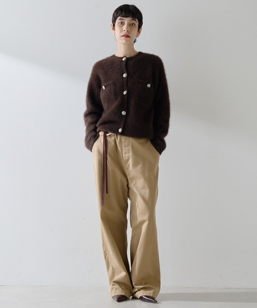 Whim Gazette（ウィムガゼット）の「ファーボタンジャケット（カーディガン/ボレロ・レディース・ブラウン/グレー/ベージュ/ブラック/ネイビー・FREE）」の19枚目の写真