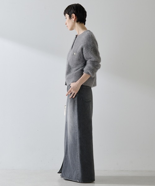 Whim Gazette（ウィムガゼット）の「ファーボタンジャケット（カーディガン/ボレロ・レディース・ブラウン/グレー/ベージュ/ブラック/ネイビー・FREE）」の21枚目の写真