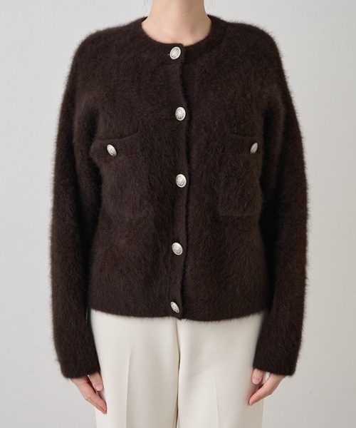 ファーボタンジャケット（カーディガン/ボレロ）｜Whim Gazette