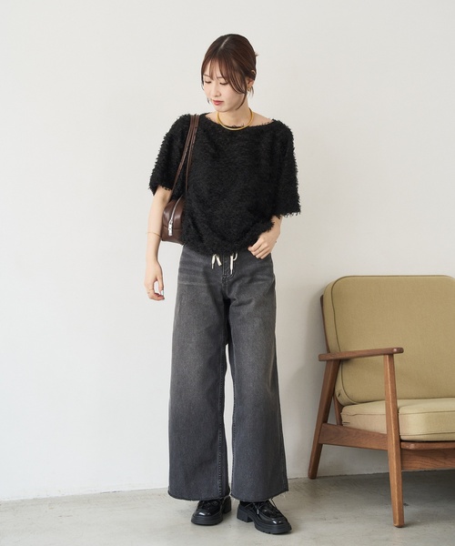 Youn-a×LE TALONアツゾコフラワーレースアップ（ローファー）｜LE