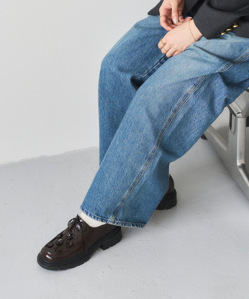 LE TALON（ルタロン）の「アツゾコフラワーレースアップ（ローファー・レディース・ブラウン/ブラック・X-LARGE/LARGE/MEDIUM/SMALL）」の3枚目の写真