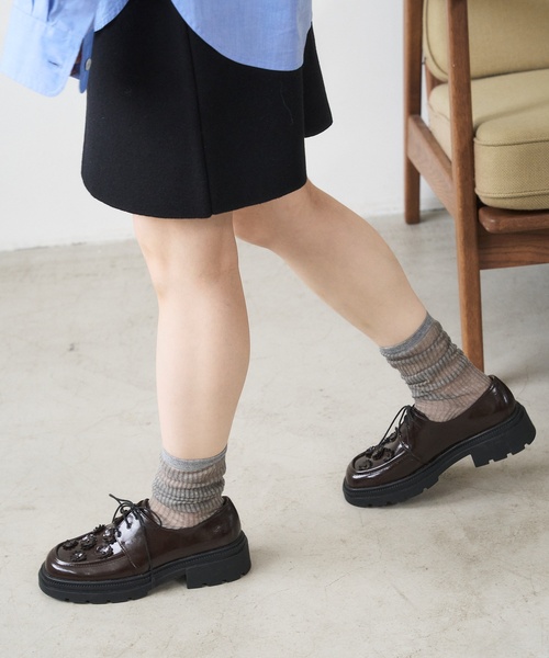 LE TALON（ルタロン）の「アツゾコフラワーレースアップ（ローファー・レディース・ブラウン/ブラック・X-LARGE/LARGE/MEDIUM/SMALL）」の8枚目の写真