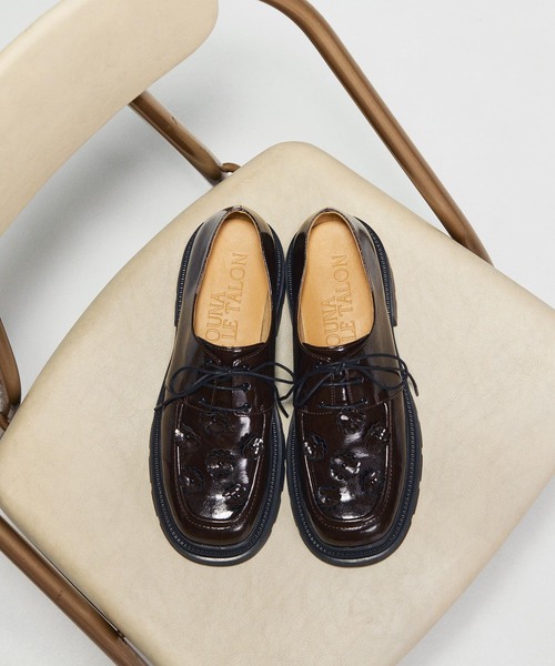 LE TALON（ルタロン）の「アツゾコフラワーレースアップ（ローファー・レディース・ブラウン/ブラック・X-LARGE/LARGE/MEDIUM/SMALL）」の11枚目の写真