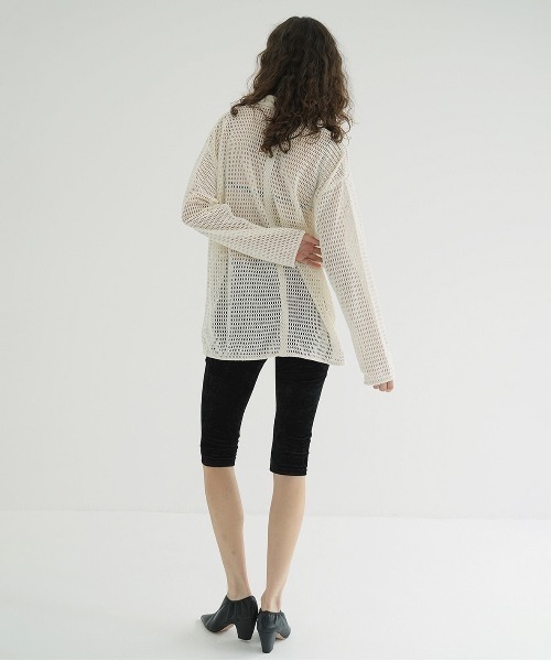 CLANE(クラネ)の「MESH POCKET OVER SHIRTS(シャツ/ブラウス・レディース・ミント/ブラック/アイボリー・1/2)」の14枚目の写真