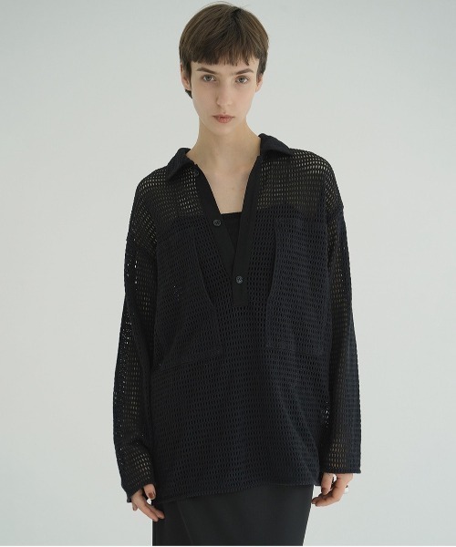 CLANE(クラネ)の「MESH POCKET OVER SHIRTS(シャツ/ブラウス・レディース・ミント/ブラック/アイボリー・1/2)」の19枚目の写真