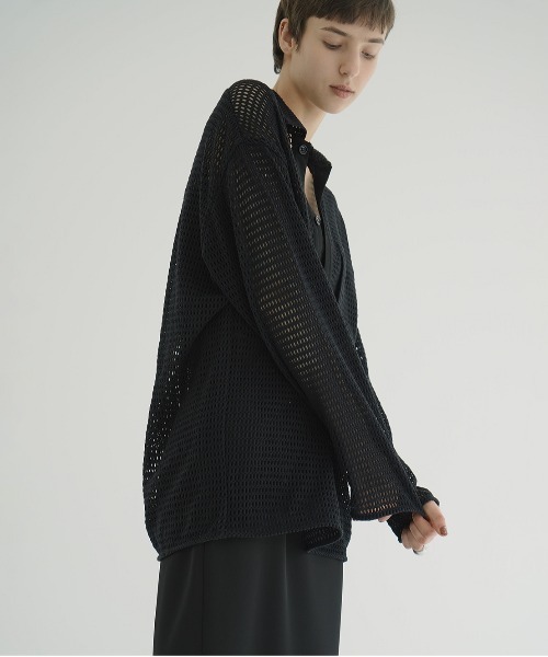 CLANE(クラネ)の「MESH POCKET OVER SHIRTS(シャツ/ブラウス・レディース・ミント/ブラック/アイボリー・1/2)」の20枚目の写真