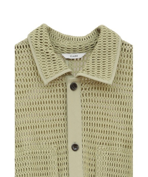 CLANE(クラネ)の「MESH POCKET OVER SHIRTS(シャツ/ブラウス・レディース・ミント/ブラック/アイボリー・1/2)」の6枚目の写真