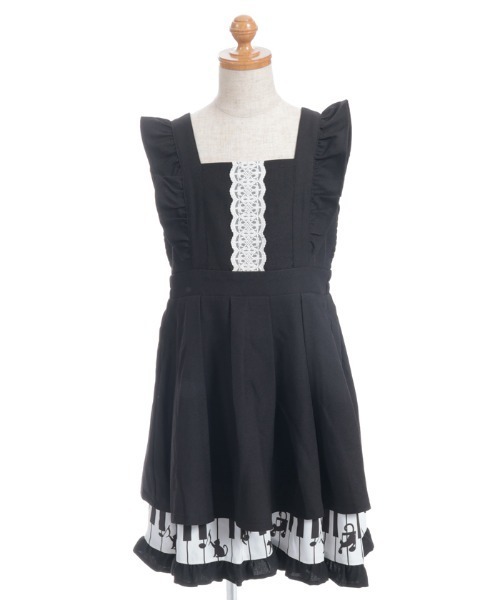 axes femme(アクシーズファム)の「ピアノプリントフリルジャンパースカート(ワンピース・キッズ・ブラック/ブラウン・MEDIUM/LARGE/X-LARGE)」の3枚目の写真