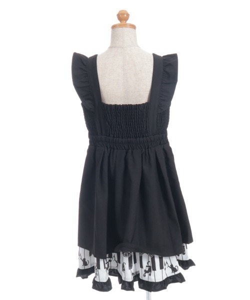axes femme(アクシーズファム)の「ピアノプリントフリルジャンパースカート(ワンピース・キッズ・ブラック/ブラウン・MEDIUM/LARGE/X-LARGE)」の5枚目の写真