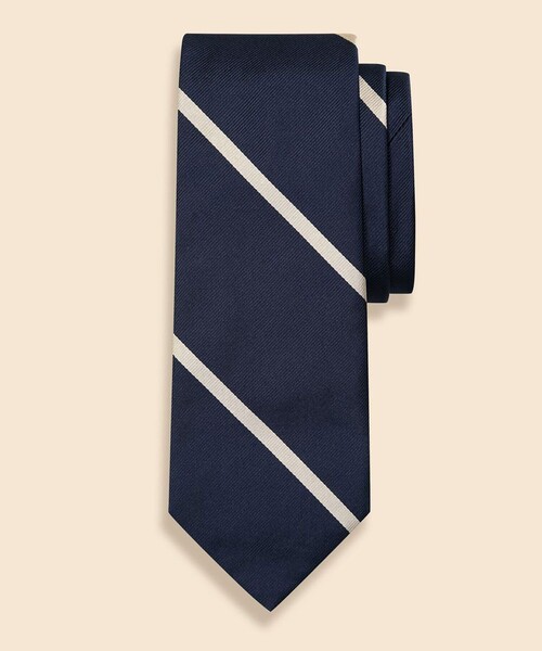 BROOKS BROTHERS(ブルックスブラザーズ)の「シルク ワイドバーストライプ レップタイ(ネクタイ・メンズ・ネイビー/ブルー・ONE SIZE)」の1枚目の写真