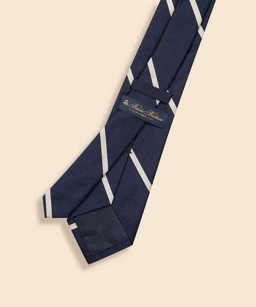 BROOKS BROTHERS(ブルックスブラザーズ)の「シルク ワイドバーストライプ レップタイ(ネクタイ・メンズ・ネイビー/ブルー・ONE SIZE)」の4枚目の写真