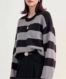 【売れました】ANAP(アナップ)ボーダートップス ANAP（アナップ）の「オフショル ボーダー リブ ニットトップス