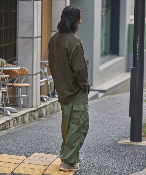 ファンクショナルコーデュロイ オーバーサイズ レギュラーカラー長袖