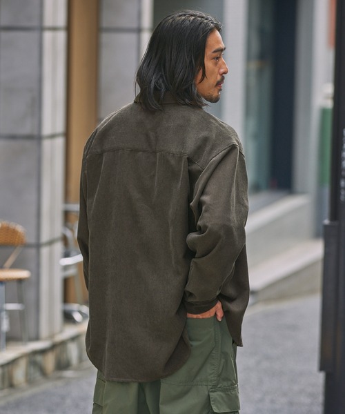 ファンクショナルコーデュロイ オーバーサイズ レギュラーカラー長袖