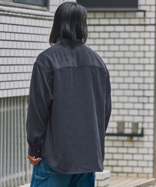 ファンクショナルコーデュロイ オーバーサイズ レギュラーカラー長袖