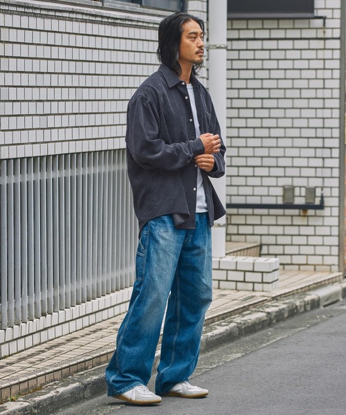 ファンクショナルコーデュロイ オーバーサイズ レギュラーカラー長袖
