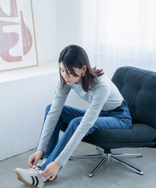 slattgir（スラットジール）の「【選べる2レングス】高身長　リニューアル版すごのびストレッチデニムスリムストレートパンツ　丈長め・トールサイズ（デニムパンツ・レディース・ブルー/ブラック/ネイビー・TM1/TL1/TLL1/T3L1/T4L1/T5L1/TM2/TL2/TLL2/T3L2/T4L2/T5L2）」の9枚目の写真