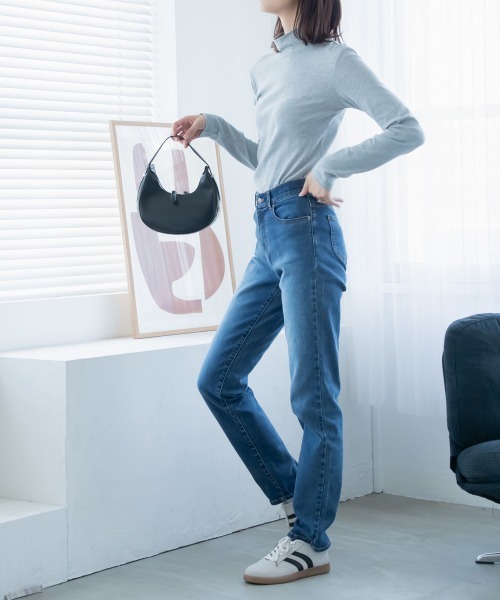 slattgir（スラットジール）の「【選べる2レングス】高身長　リニューアル版すごのびストレッチデニムスリムストレートパンツ　丈長め・トールサイズ（デニムパンツ・レディース・ブルー/ブラック/ネイビー・TM1/TL1/TLL1/T3L1/T4L1/T5L1/TM2/TL2/TLL2/T3L2/T4L2/T5L2）」の10枚目の写真