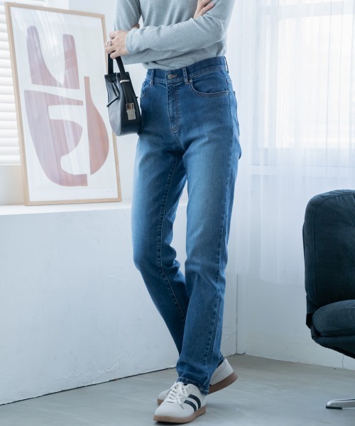 slattgir（スラットジール）の「【選べる2レングス】高身長　リニューアル版すごのびストレッチデニムスリムストレートパンツ　丈長め・トールサイズ（デニムパンツ・レディース・ブルー/ブラック/ネイビー・TM1/TL1/TLL1/T3L1/T4L1/T5L1/TM2/TL2/TLL2/T3L2/T4L2/T5L2）」の11枚目の写真