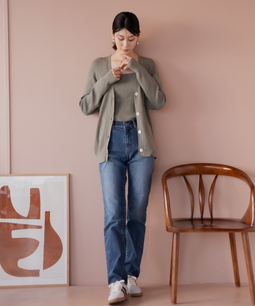 slattgir（スラットジール）の「【選べる2レングス】高身長　リニューアル版すごのびストレッチデニムスリムストレートパンツ　丈長め・トールサイズ（デニムパンツ・レディース・ブルー/ブラック/ネイビー・TM1/TL1/TLL1/T3L1/T4L1/T5L1/TM2/TL2/TLL2/T3L2/T4L2/T5L2）」の12枚目の写真