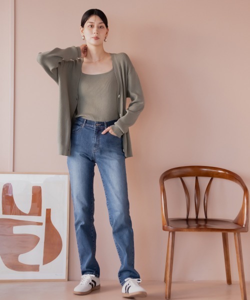 slattgir（スラットジール）の「【選べる2レングス】高身長　リニューアル版すごのびストレッチデニムスリムストレートパンツ　丈長め・トールサイズ（デニムパンツ・レディース・ブルー/ブラック/ネイビー・TM1/TL1/TLL1/T3L1/T4L1/T5L1/TM2/TL2/TLL2/T3L2/T4L2/T5L2）」の15枚目の写真