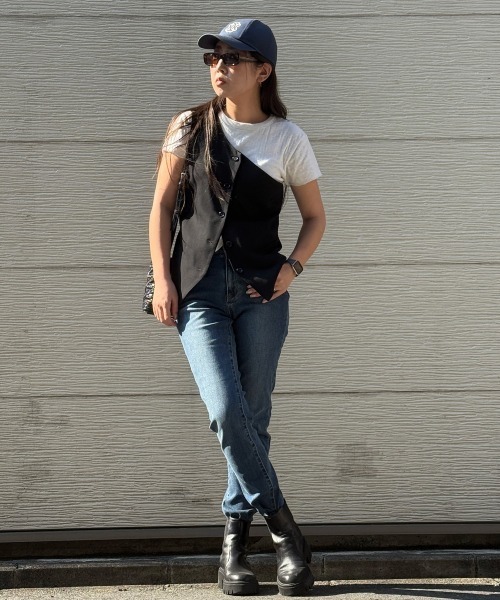 slattgir（スラットジール）の「【選べる2レングス】高身長　リニューアル版すごのびストレッチデニムスリムストレートパンツ　丈長め・トールサイズ（デニムパンツ・レディース・ブルー/ブラック/ネイビー・TM1/TL1/TLL1/T3L1/T4L1/T5L1/TM2/TL2/TLL2/T3L2/T4L2/T5L2）」の8枚目の写真