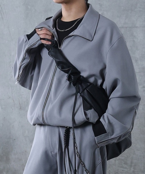 Confirm(コンファーム)の「AW ドローコード スタンド ドロスト ダブルジップブルゾン ユニセックス 【Confirm】(ブルゾン・メンズ・グレー/ブラック・M/L)」の1枚目の写真