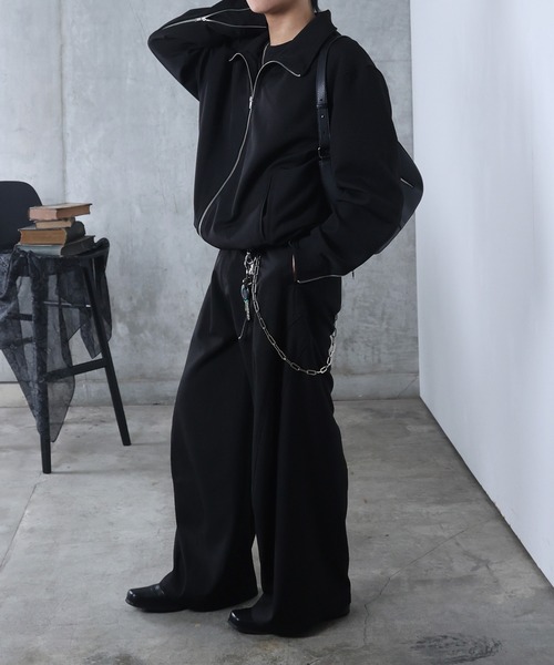 Confirm(コンファーム)の「AW ドローコード スタンド ドロスト ダブルジップブルゾン ユニセックス 【Confirm】(ブルゾン・メンズ・グレー/ブラック・M/L)」の4枚目の写真