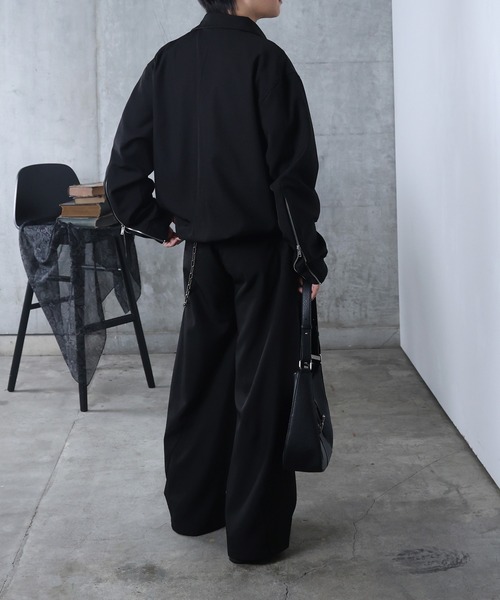 Confirm(コンファーム)の「AW ドローコード スタンド ドロスト ダブルジップブルゾン ユニセックス 【Confirm】(ブルゾン・メンズ・グレー/ブラック・M/L)」の16枚目の写真