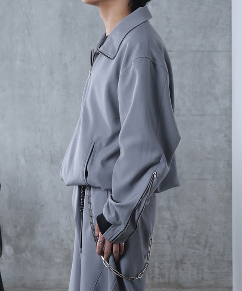 Confirm(コンファーム)の「AW ドローコード スタンド ドロスト ダブルジップブルゾン ユニセックス 【Confirm】(ブルゾン・メンズ・グレー/ブラック・M/L)」の6枚目の写真