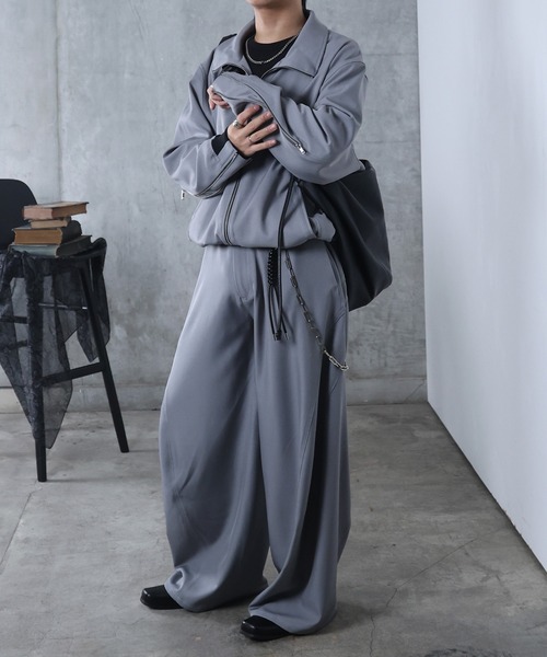 Confirm(コンファーム)の「AW ドローコード スタンド ドロスト ダブルジップブルゾン ユニセックス 【Confirm】(ブルゾン・メンズ・グレー/ブラック・M/L)」の14枚目の写真