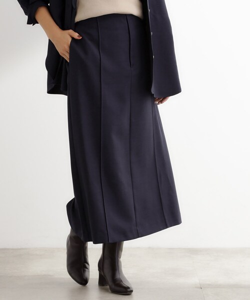 grove（グローブ）の「【カセット服】洗えるストレートシルエットスカート（スカート・レディース・ブラウン系その他/ネイビー系5/ライトベージュ・02/03/05/04/01）」の13枚目の写真