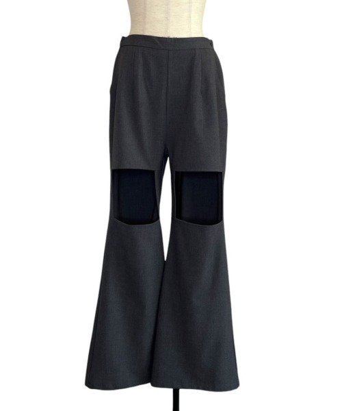MAISON ELLIE(メゾンエリー)の「square cut-off pants(スラックス・レディース・グレー/ブラック/アイボリー・FREE)」の14枚目の写真