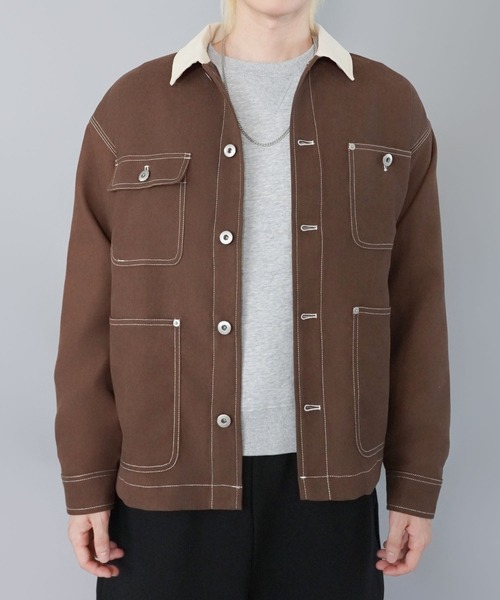 セール】カバーオールジャケット/フェイクスエード/ユニセックス