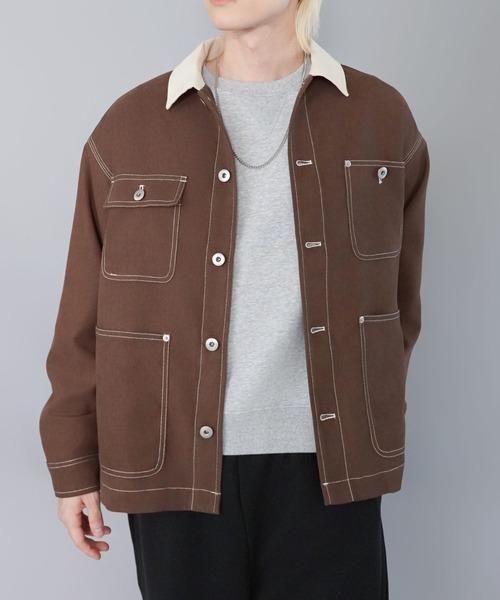 セール】カバーオールジャケット/フェイクスエード/ユニセックス