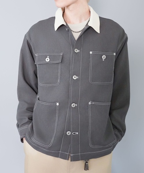 セール】カバーオールジャケット/フェイクスエード/ユニセックス