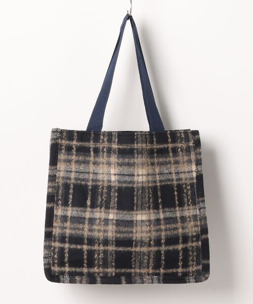 FReePLACe/A4サイズ可能 マチあり チェック柄トートバッグ X12626