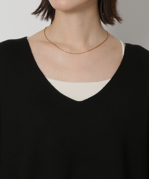 LAKOLE（ラコレ）の「ミラノリブVネックプルオーバー / 575964（ニット/セーター・レディース・アイボリー/ブラック/レッド/モカ・FREE）」の19枚目の写真