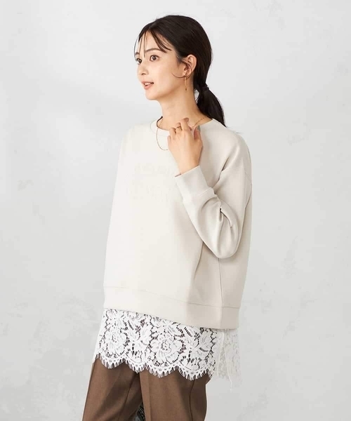 a.v.v(アーヴェヴェ)の「レースヘムタンクトップ(タンクトップ・レディース・アイボリー・40/38/36)」の9枚目の写真